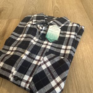 Jackson Hole Flannel‎ Shirt Mens Black Plaid Long Sleeve Button Down Size Small